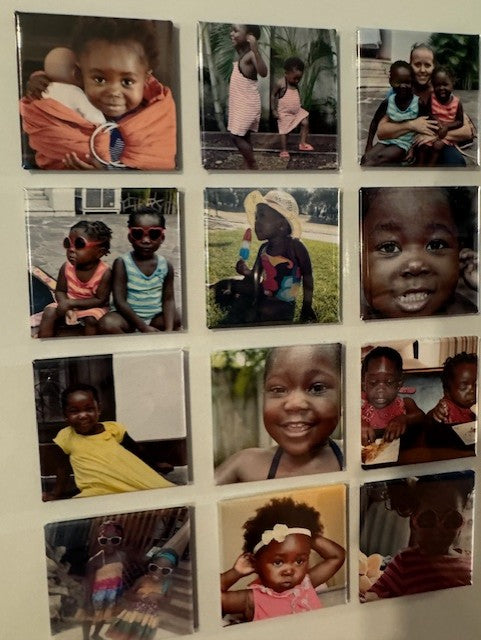 Custom Photo Button Magnets - 12