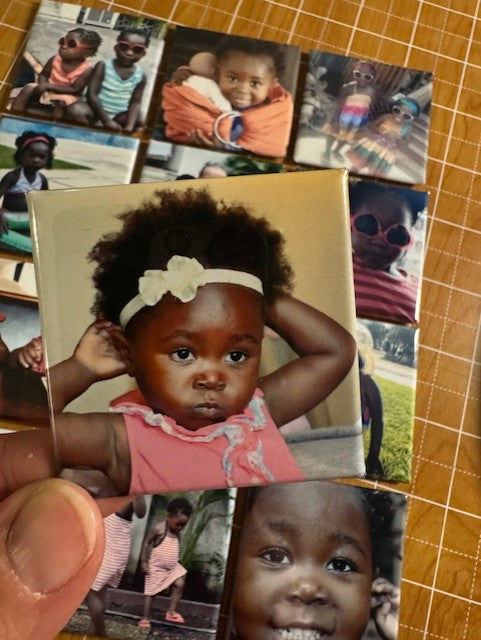 Custom Photo Button Magnets - 6