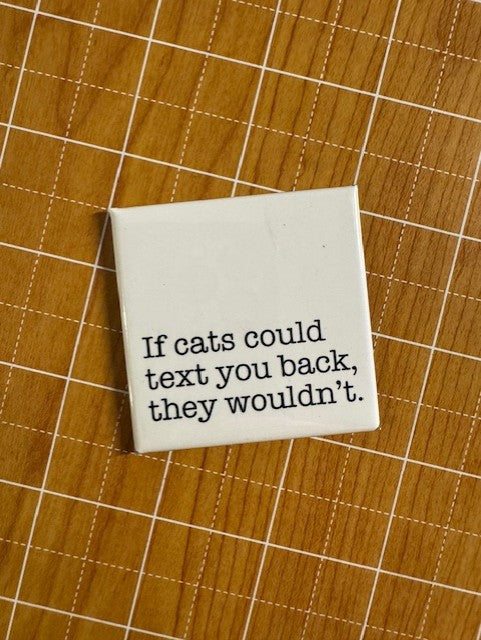 If Cats Could Text Button Magnet