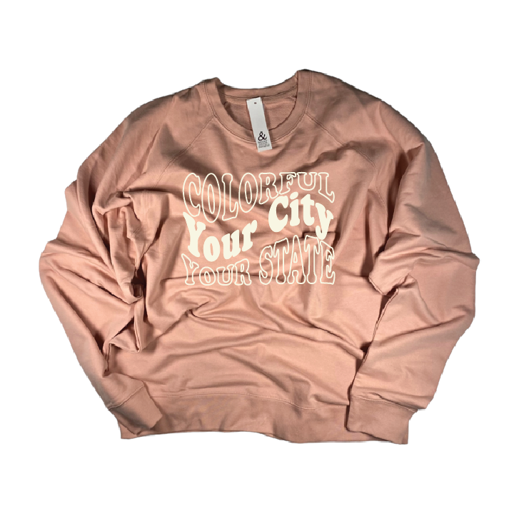 Colorful Your City Colorado Sweatshirt - Customizable