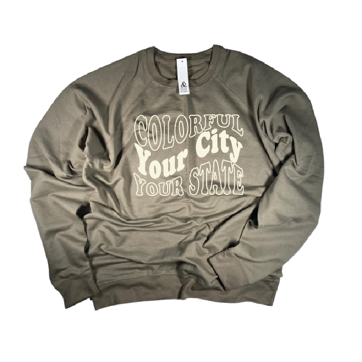 Colorful Your City Colorado Sweatshirt - Customizable