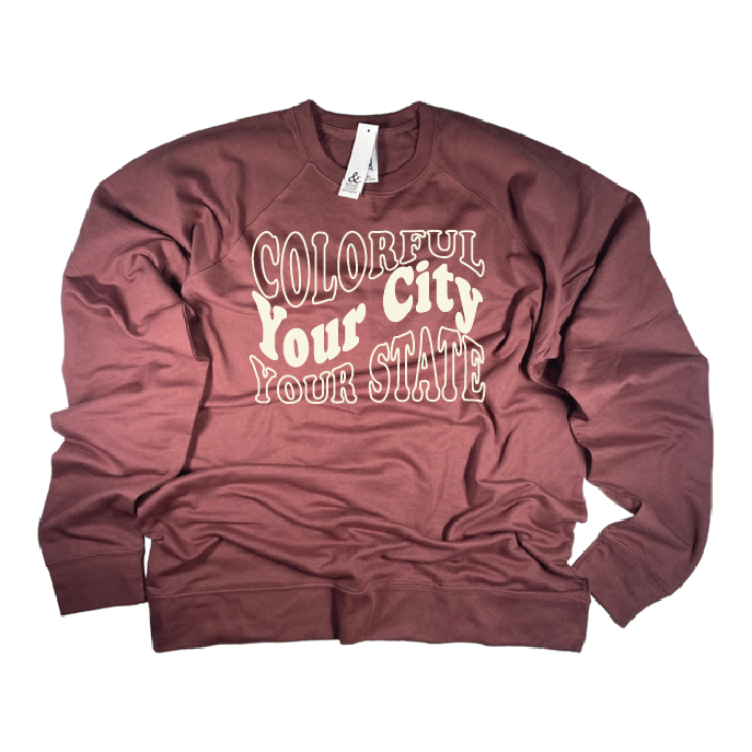 Colorful Your City Colorado Sweatshirt - Customizable