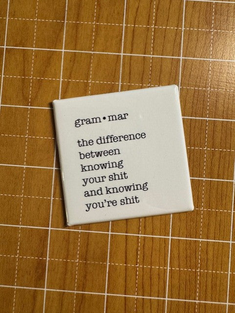 Grammar Button Magnet