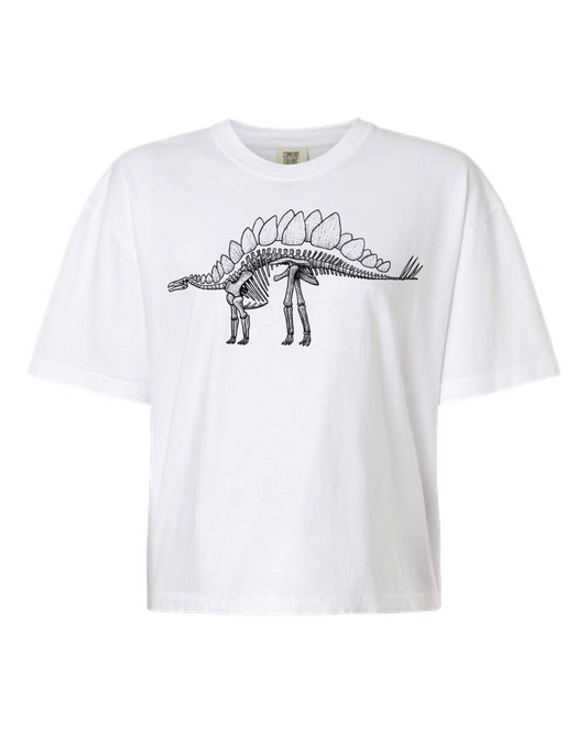 Stegosaurus Skeleton Graphic T-Shirt