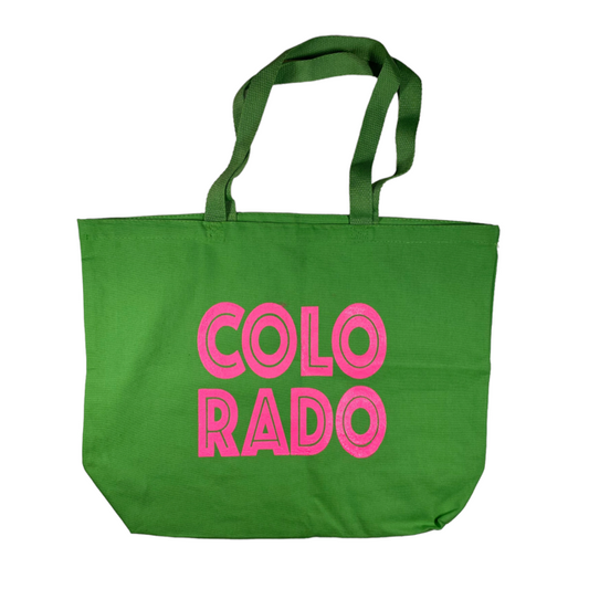 Colorado Tote - Lime/Pink